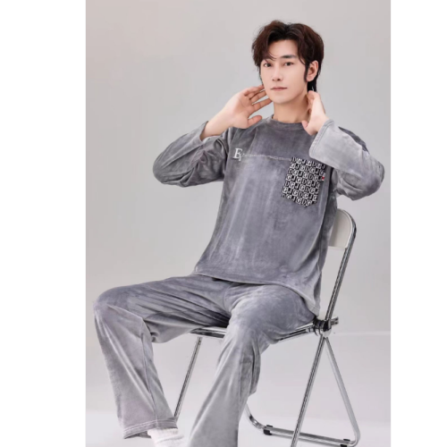 男士冬季居家服男士海岛绒睡衣套装多款可选出口批发外贸