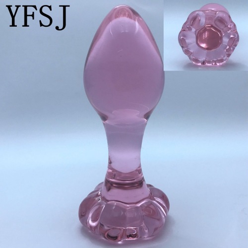 A49 手动水晶阳具女用后庭肛塞自慰器玻璃棒外出肛门塞成人