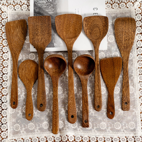 木铲子批发鸡翅不粘锅铲炒菜铲木锅铲菜铲长柄锅铲饭铲实木汤勺