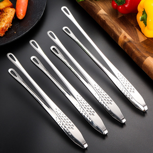 韩式烤肉夹304不锈钢烧烤夹子自助餐食品夹厨房加长草莓夹面包夹