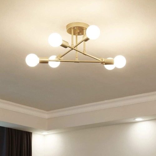 跨境北欧吸顶灯简约枝形灯创意个性多头客厅卧室书房现代家用灯具