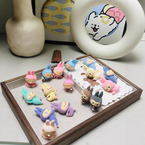 改娃萌粒二创拉布布LABUBU慵懒瑜伽系列盲盒礼物潮玩迷你盒装