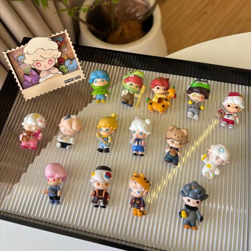 dimoo萌粒系列DIMOO动物王国改娃手办盲盒可爱礼物diy装饰小摆件