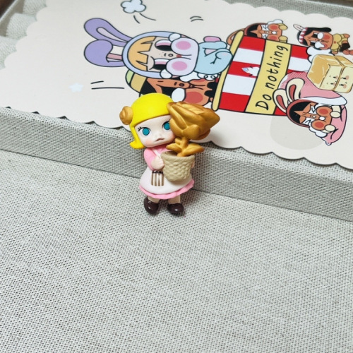 泡泡玛特Molly面包脑袋改娃萌粒DIY手机链pvc配件摆件潮玩