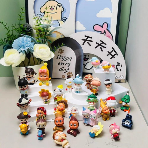 茉莉泡泡玛特二创萌粒改娃款式玩具潮玩公仔摆件diy手