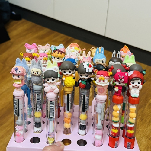 dimoo猫猫乐园 萌粒串串乐黑色中性笔  可爱学生笔 创意趣味笔