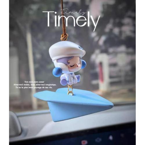 车博士正版POPMART泡泡玛特上海限定冥想者梦想飞机车挂手办