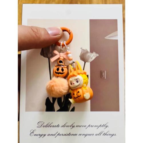 泡泡玛特拉布布Labubu万圣节包挂钥匙扣手机挂坠链万圣节限定