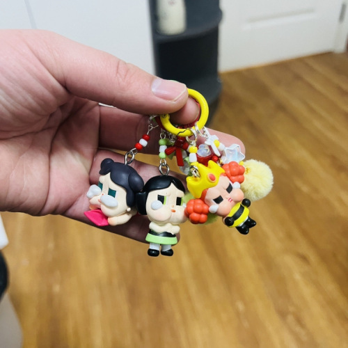 正版crybaby哭娃飞天小女警系列包包挂件挂饰汽车钥匙扣潮玩礼物