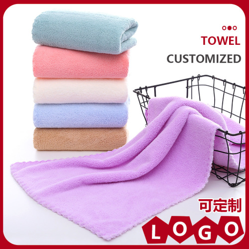 towel coral velvet high density microfiber lace towel beauty foreign trade dzhilogo soft 35*75 gift