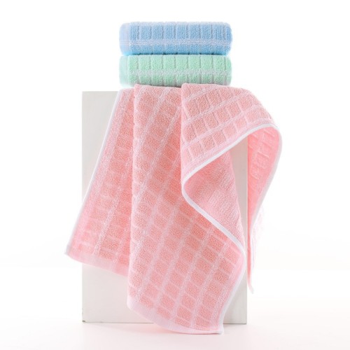 king shore pure cotton towel 78*34 cotton jacquard plaid embroidered face towel 100% cotton towel wholesale a004