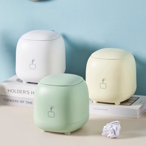 jkc-5777 fashion desktop trash bin creative press flip wastebasket cute mini trash can wholesale