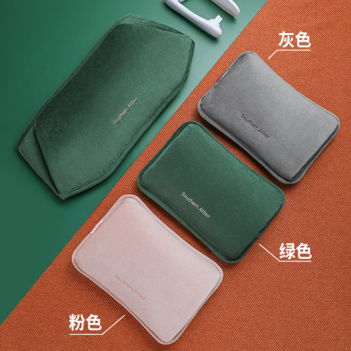 厂家批发国标款充电热水袋水电分离绒布暖水袋防爆暖手宝现货供应