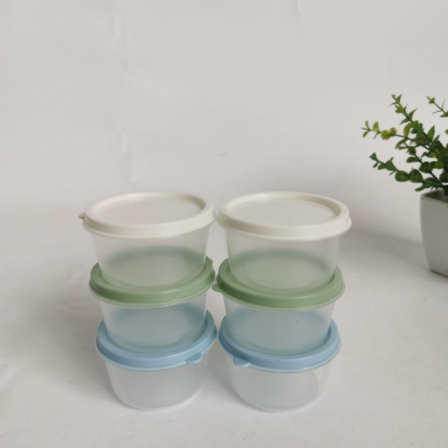 可重复使用圆方形6PC小保鲜盒收纳盒防串味迷你冰格调味瓶沙拉盒