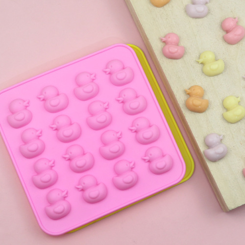 可爱小黄鸭硅胶模巧克力模 巧克力模具手工皂模冰格模