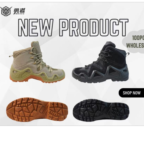 Brave men's combat boots Cross-border wholesale wear-resistant factory direct sales mountaineering tactical boots