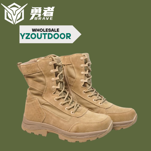 Brave men's combat boots Cross-border wholesale wear-resistant factory direct sales mountaineering high-top tactical boots