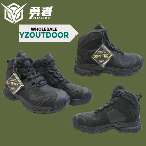 Brave men's combat boots Cross-border wholesale wear-resistant and comfortable factory direct sales mountaineering mid-tube classic tactical boots