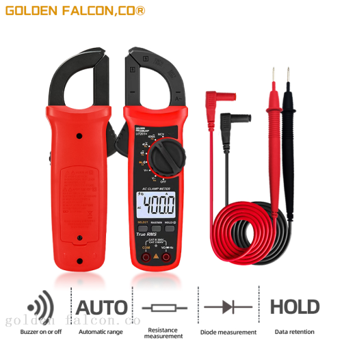 UT201+数字钳位万用表真有效值交流钳位万用表带万用表测试引线