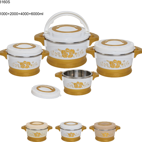 提手挂耳多色印花保温套装不锈钢四件套五件套0.5L+1L+2L+4L+6L