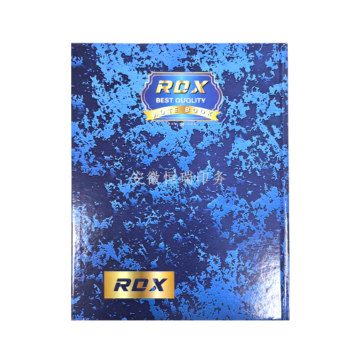 A5蓝色精装硬壳本烫金简约商务笔记本工厂来图来样定制