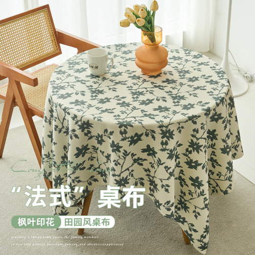 圆形桌布法式复古田园风2025新款隔热家用餐桌布网红野餐垫台布