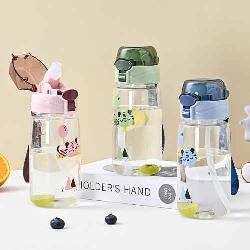 吸管水杯学生耐高温卡通可爱通用批发塑料随手杯直饮大容量水壶