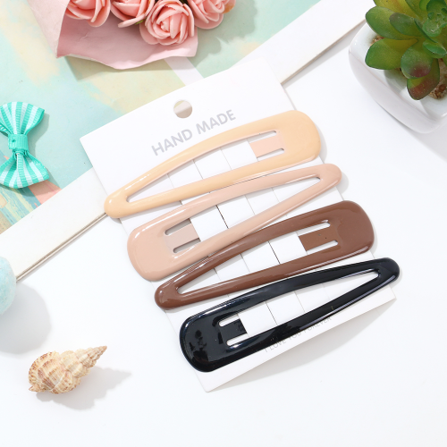 儿童简约黑色亮面bb夹女童前额碎发刘海夹侧边夹可爱宝宝基础发饰