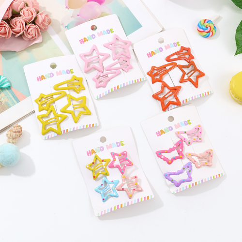 多巴胺五角星掰掰夹可爱甜美小女孩碎发bb夹女童发卡刘海夹侧边夹