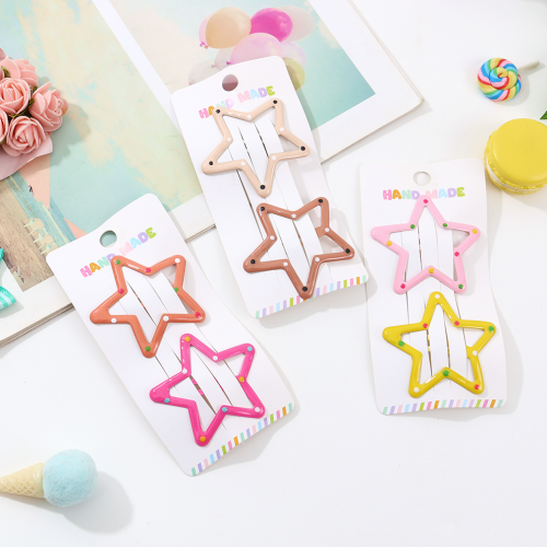 韩系多巴胺星星发夹女儿童碎发bb夹刘海边夹后脑勺小夹子头饰发卡