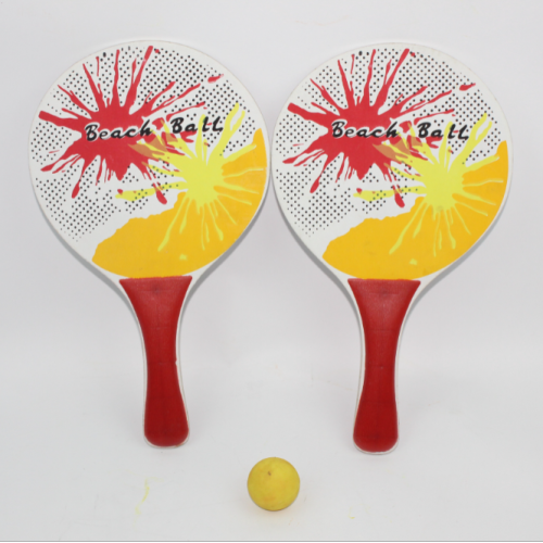 hot sale beach rackets screen printing various fireworks patterns 2 shots 1 ball