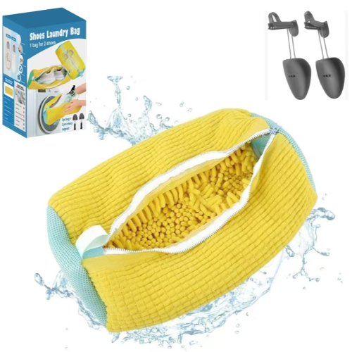 washing machine shoes anti-deformation protection bag marvelous shoes cleaning agent with 2 shoe stretcher