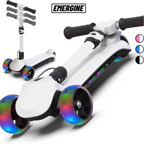 cross-border children‘s walking electric scooter 4-6 years old portable folding three-wheel electric power luge wholesale