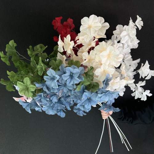 飘雪樱花仿真花婚庆用花礼堂吊顶装饰雪花家居客厅装饰绢花假花