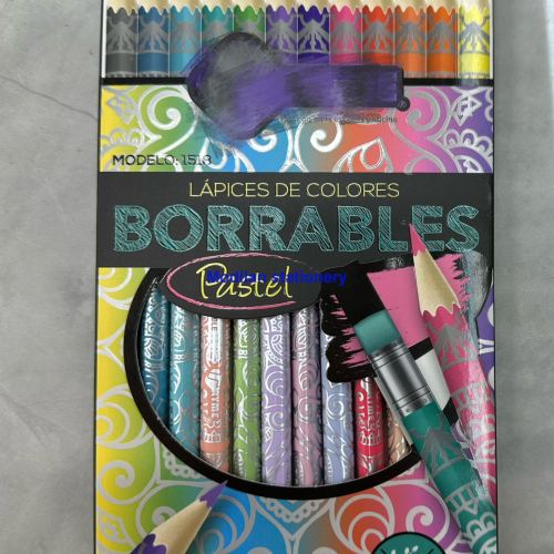 铅可擦彩色铅笔马卡龙色系金属色系热转印图案可擦笔新款环保塑料