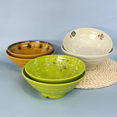 面碗批发加厚耐用防摔快餐店仿瓷餐具泡面碗拉面碗烩面碗密胺餐具