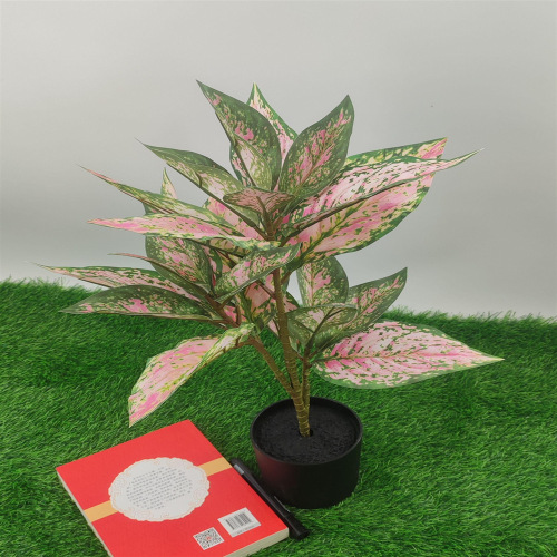 仿真三叉百合叶植物假花草绿色叶子花材植物角森系造景布置装饰