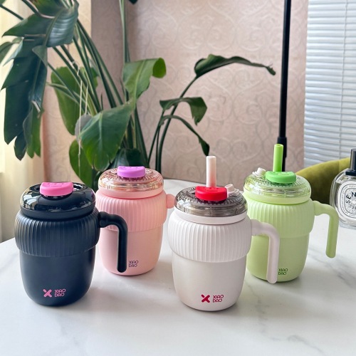 办公室吸管水杯小巧便携式可爱学生杯子带手柄男女高颜值杯子ins