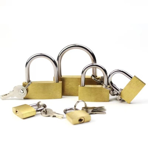 厂家纯铜挂锁薄型纯铜锁芯防锈宿舍防盗小挂锁可通开长梁短梁可做