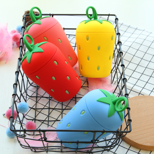 工厂定制OEM双层玻璃杯水果草莓杯提手印LOGO换彩盒贴牌礼品创意