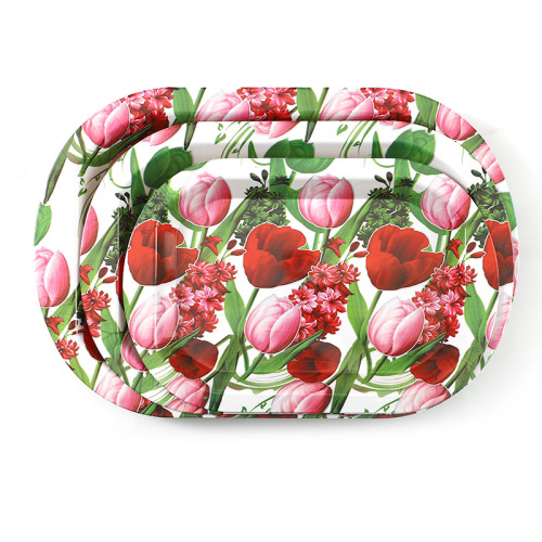 热销个性花朵可重复使用餐盘造型果盘节日餐具点心碟子塑料盘