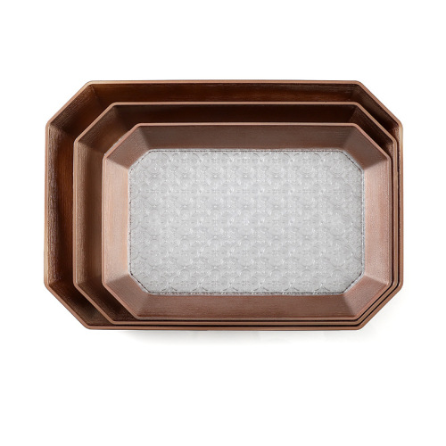 古典轻奢风金边带把手果盘糕点盘子装点心家用客厅收纳水果盘