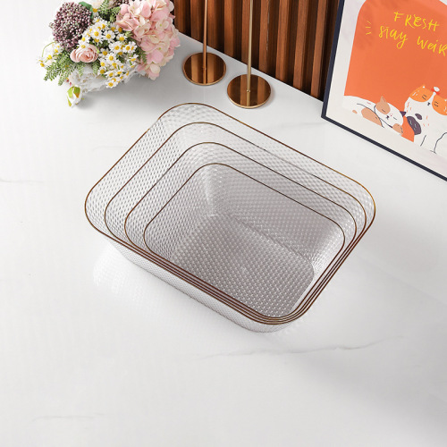 简约轻奢风金边果盘糕点盘子装点心家用客厅收纳水果盘