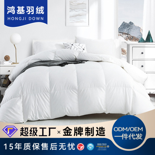 小红书同款鸿基羽绒被厂家95白鹅绒被芯被子加厚冬被鹅绒被