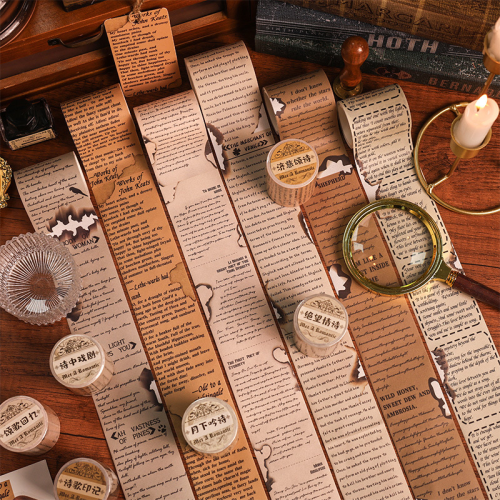 Retro Text Handbag Tape