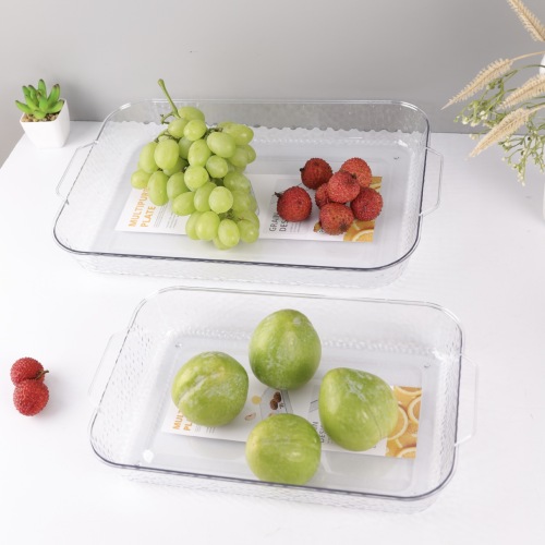 创意透明PET水果盘客厅托盘家用厨房餐盘塑料零食果盘