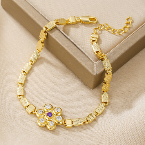 Electroplated 18k genuine gold copper high-end hand chain