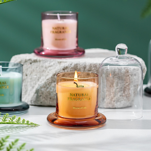 香薰蜡烛北欧钟罩蜡室内除味净化空气香氛厂家直销玻璃