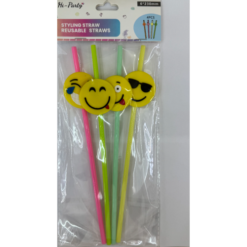 卡通创意造型吸管可反复使用派对网红酒吧聚会装饰艺术直管批发