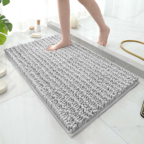 亚马逊入户雪尼尔粗细毛地垫门口方形垫条纹地毯家用浴室吸水门垫